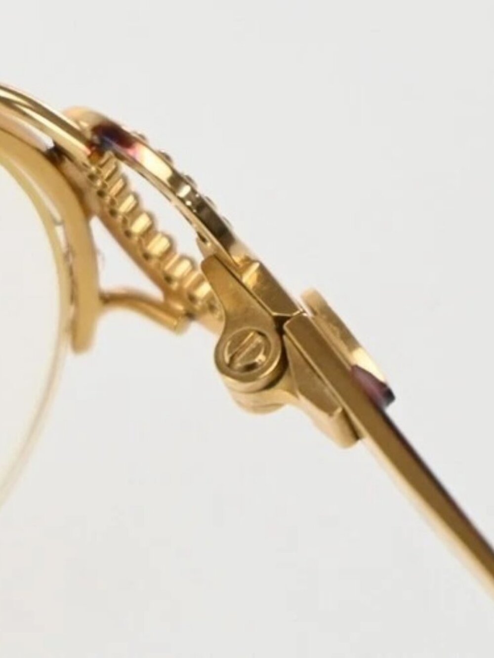 CHRISTIAN DIOR Logo Reading Glasses Eye Wear Metal Plastic Gold Red 09KP535 - Picture 8 of 14